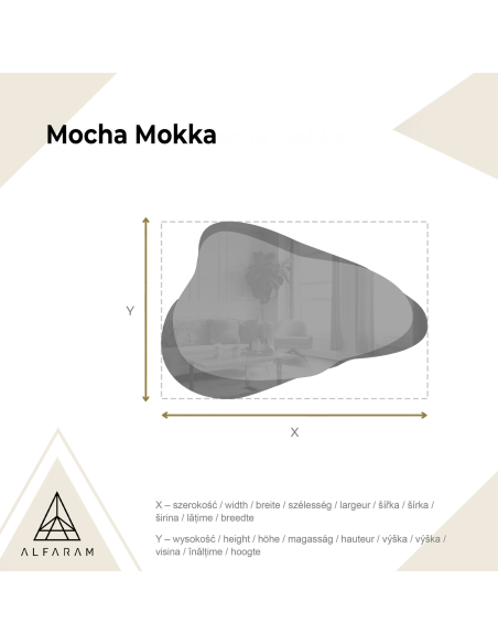 Nepravilno ogledalo na smeđoj ploči zrcala – MOCHA MOKKA