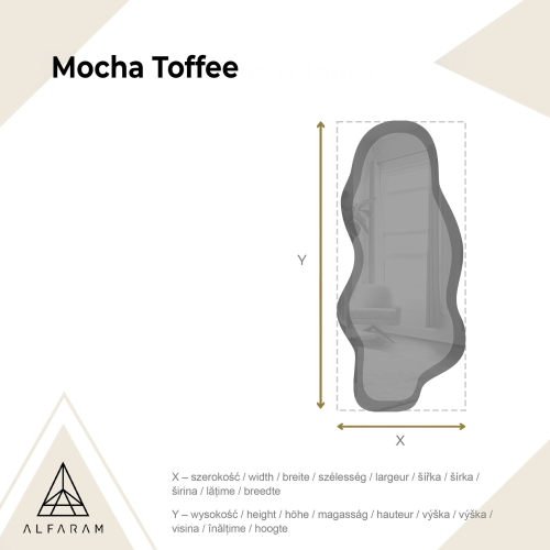Nepravilno ogledalo na smeđoj ploči zrcala – MOCHA TOFFEE