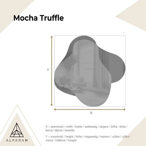 Nepravilno ogledalo na smeđoj ploči zrcala – MOCHA TRUFFLE