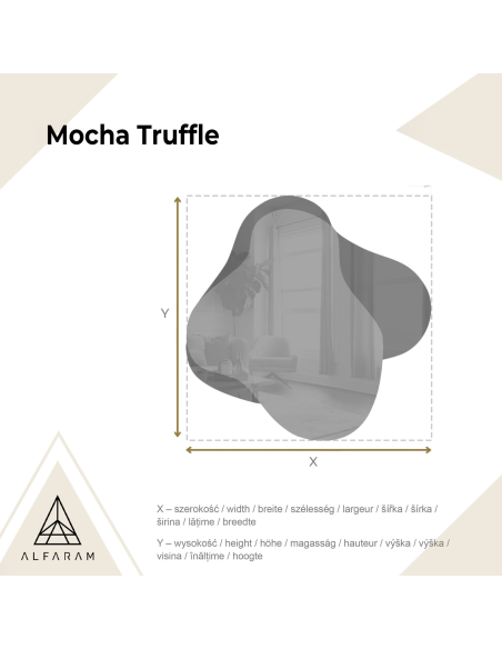 Nepravilno ogledalo na smeđoj ploči zrcala – MOCHA TRUFFLE