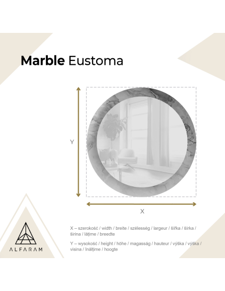 Okruglo ogledalo na pastelnom mramoru – MARBLE EUSTOMA