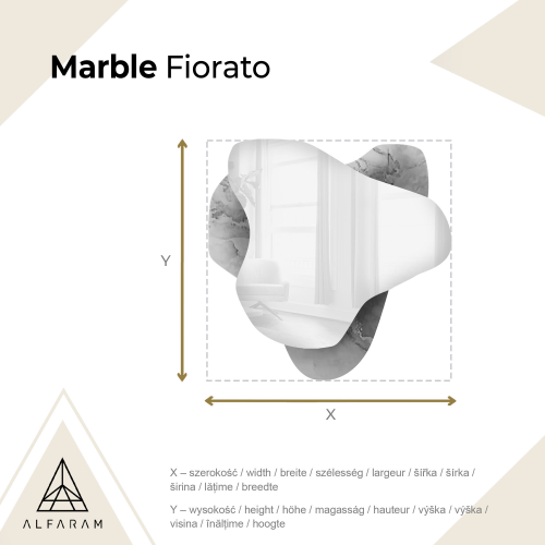 Nepravilno ogledalo na ružičastom mramoru – MARBLE FIORATO