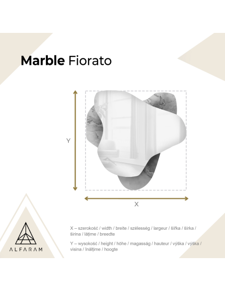 Nepravilno ogledalo na ružičastom mramoru – MARBLE FIORATO