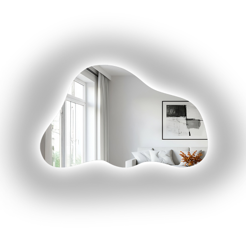 Nepravilno ogledalo s pozadinskim osvjetljenjem - PEBBLE LED