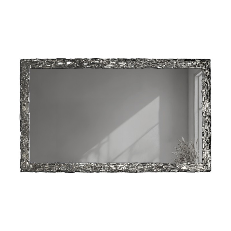 Elegantno zidno ogledalo u srebrnom okviru s grafitnim ogledalom – CLAUDE GRAPHITE