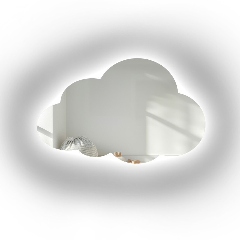 Ogledalo za dječju sobu u obliku oblaka s osvjetljenjem – CLOUD LED