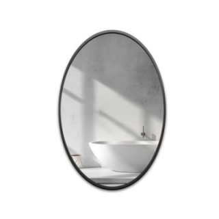 Eliptično ogledalo u crnom MDF SLIM okviru - ELIZA - boja okvira po izboru