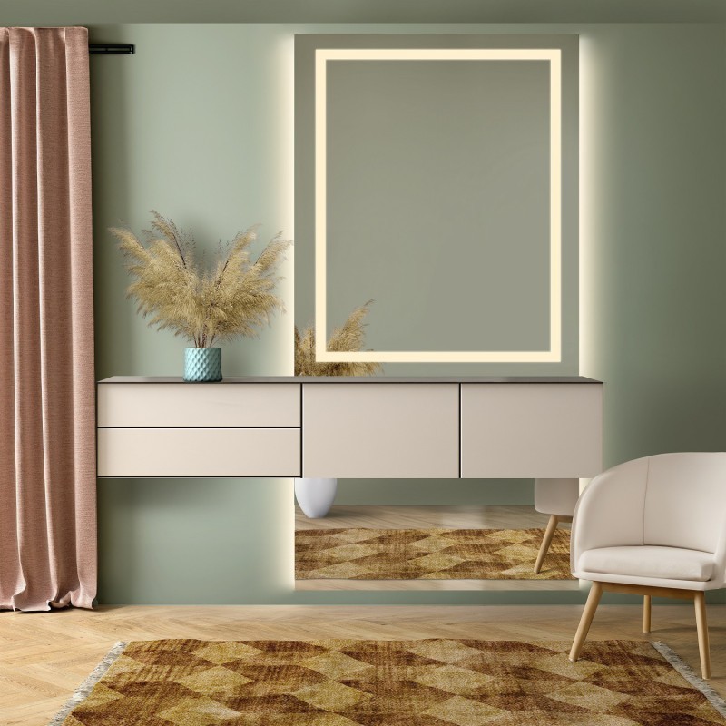 Ogledalo za toaletni stolić iz dva dijela s pozadinskim osvjetljenjem - EMI GLAM LED