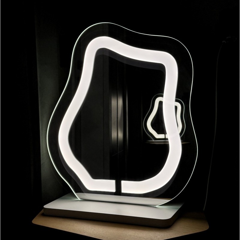 Kozmetičko ogledalo s pjeskarenim pozadinskim osvjetljenjem - FLOW LED PETITE