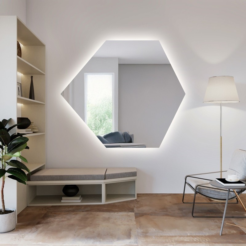 Ogledalo geometrijskog oblika s osvjetljenjem - GEOME LED