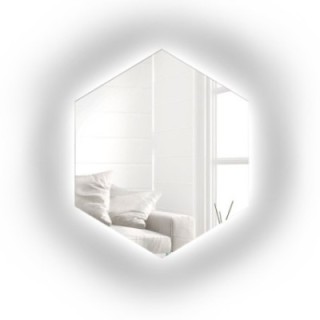 Ogledalo geometrijskog oblika s osvjetljenjem - HEXA LED