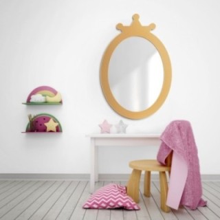 Dekorativno zidno ogledalo za djecu u MDF okviru - PRINCEZA