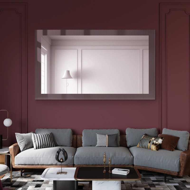 Dekorativno pravokutno ogledalo na ornamentalnom staklu Visiosun Classic - LUXORA CLARITY