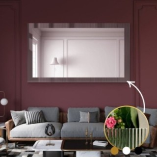 Dekorativno pravokutno ogledalo na ornamentalnom staklu Visiosun Classic - LUXORA CLARITY
