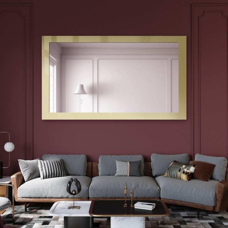 Dekorativno pravokutno ogledalo na ornamentalnom staklu Visiosun Classic - LUXORA CLARITY