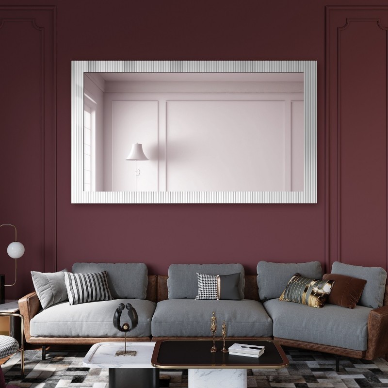 Dekorativno pravokutno ogledalo na ornamentalnom staklu Visiosun Classic - LUXORA CLARITY