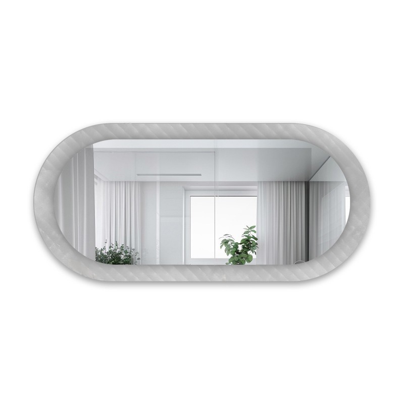 Dekorativno ovalno ogledalo na ornamentalnom staklu Master Soft - LUXORA VESPER