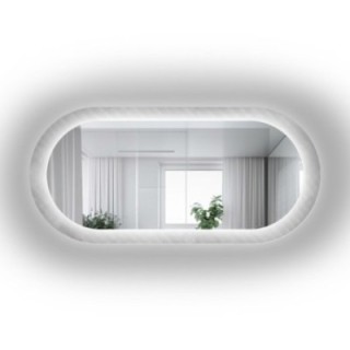 Ovalno ogledalo na ornamentalnom staklu Master Soft s pozadinskim osvjetljenjem - LUXORA VESPER LED