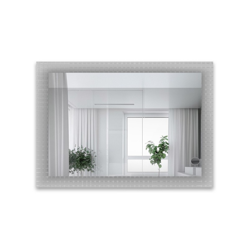 Dekorativno pravokutno ogledalo na ornamentalnom staklu Master Flex - LUXORA ETERION