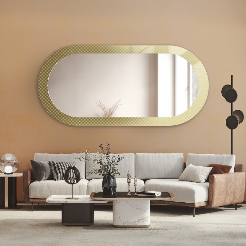 Dekorativno ovalno ogledalo na ornamentalnom staklu Master Point - LUXORA ORNATE
