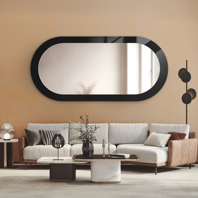 Dekorativno ovalno ogledalo na ornamentalnom staklu Master Point - LUXORA ORNATE