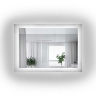 Pravokutno ogledalo na ornamentalnom staklu Master Flex s pozadinskim osvjetljenjem - LUXORA ETERION LED