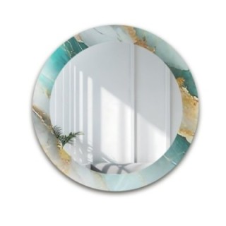 Okruglo ogledalo na zelenom mramoru – MARBLE BOSCARO