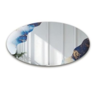Nepravilno ogledalo na eliptičnom plavom mramoru – MARBLE ELFRA