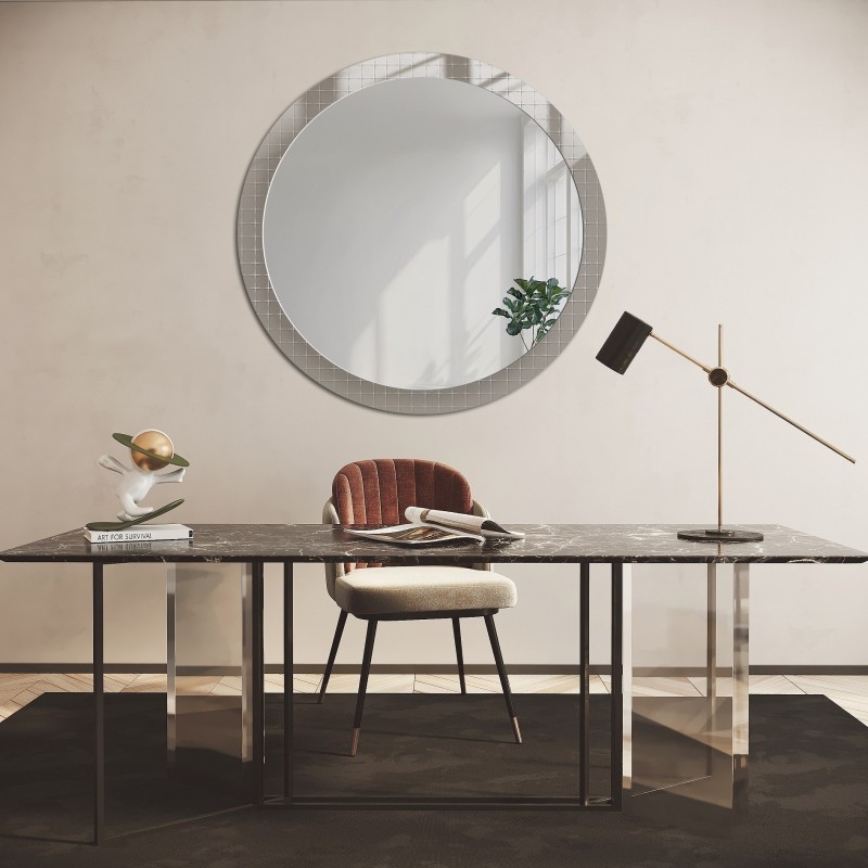 Dekorativno okruglo ogledalo na ornamentalnom staklu Master Flex - LUXORA FROSTED