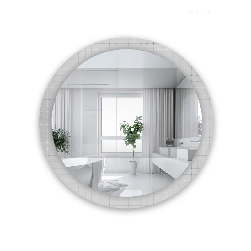 Dekorativno okruglo ogledalo na ornamentalnom staklu Master Flex - LUXORA FROSTED