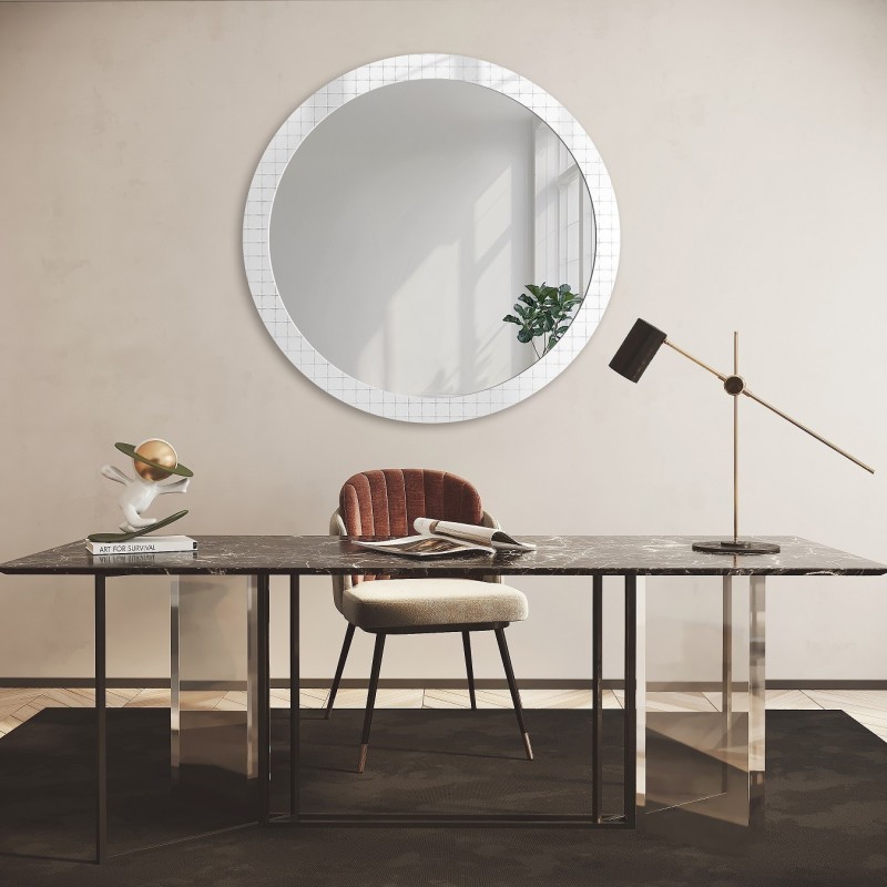Dekorativno okruglo ogledalo na ornamentalnom staklu Master Flex - LUXORA FROSTED