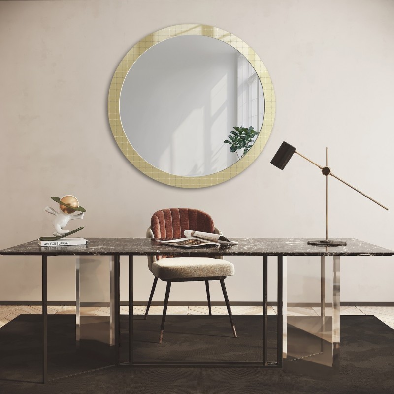 Dekorativno okruglo ogledalo na ornamentalnom staklu Master Flex - LUXORA FROSTED