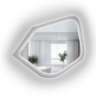 Ogledalo na ornamentalnom staklu Master Flex s pozadinskim osvjetljenjem - LUXORA PRISTAL LED