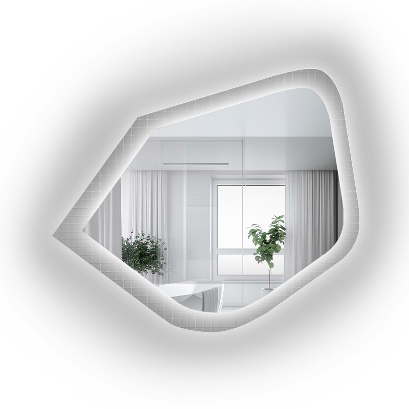 Ogledalo na ornamentalnom staklu Master Flex s pozadinskim osvjetljenjem - LUXORA PRISTAL LED