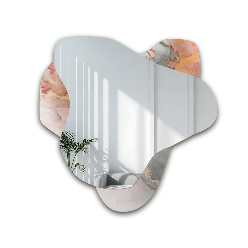 Nepravilno ogledalo na ružičastom mramoru – MARBLE FIORATO