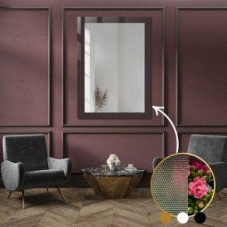 Dekorativno pravokutno ogledalo na ornamentalnom staklu Master Point - LUXORA SOLEIL