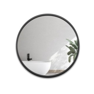 Okruglo ogledalo u mat crnom MDF okviru - OTTO 