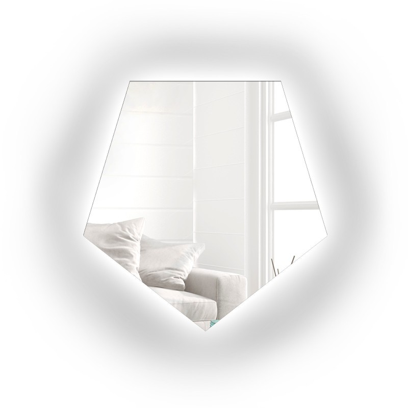 Ogledalo geometrijskog oblika s osvjetljenjem – PENTA LED