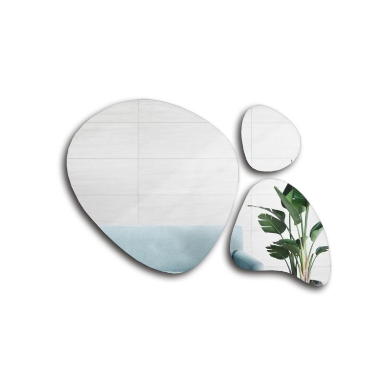 Set od tri ogledala nepravilnog oblika - FLORA