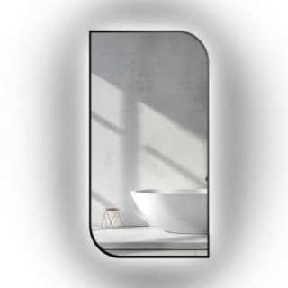 Ogledalo u crnom MDF SLIM okviru s pozadinskim osvjetljenjem - SUZA LED - boja okvira po izboru