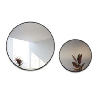 Set okruglih ogledala u crnom MDF SLIM okviru - OTYLIA SET - boja okvira po izboru