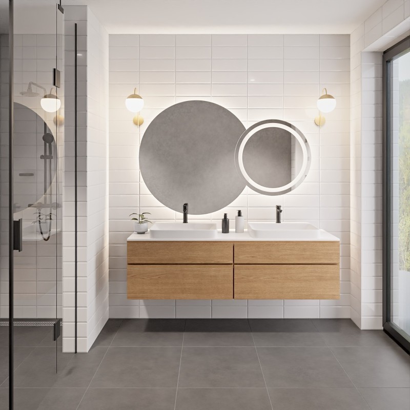 Set kupaonskih ogledala s pozadinskim osvjetljenjem - ASTERIA LED