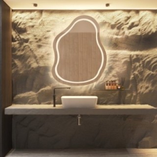 Kupaonsko ogledalo nepravilnog oblika - STONE LED II