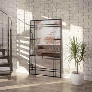 Loft ogledalo u obliku prozora - LINDON - boja okvira po izboru