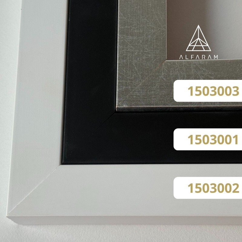 Ogledalo u crnom okviru za toaletni stolić iz dva dijela s LED pozadinskim osvjetljenjem - 1503 LED - boja okvira po izboru