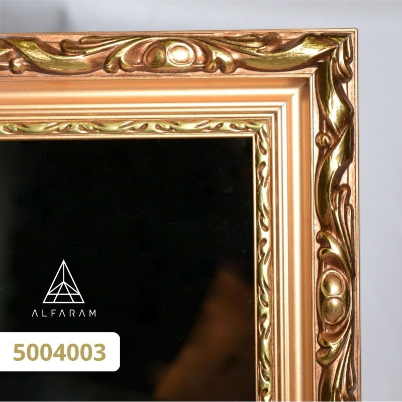 Ogledalo u zlatnom ukrasnom drvenom okviru - 5004003