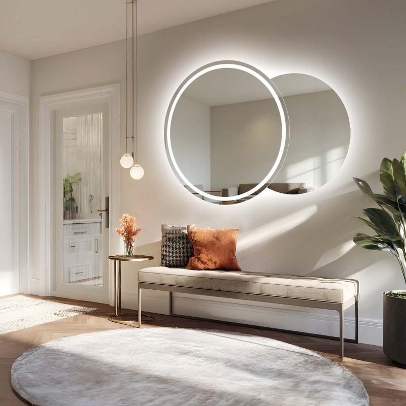 Set pjeskarenih kupaonskih ogledala s pozadinskim osvjetljenjem - UNIVERSE LED III
