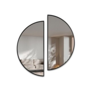 Set polukružnih ogledala u crnim MDF SLIM okvirima - HILDA SET - boja okvira po izboru