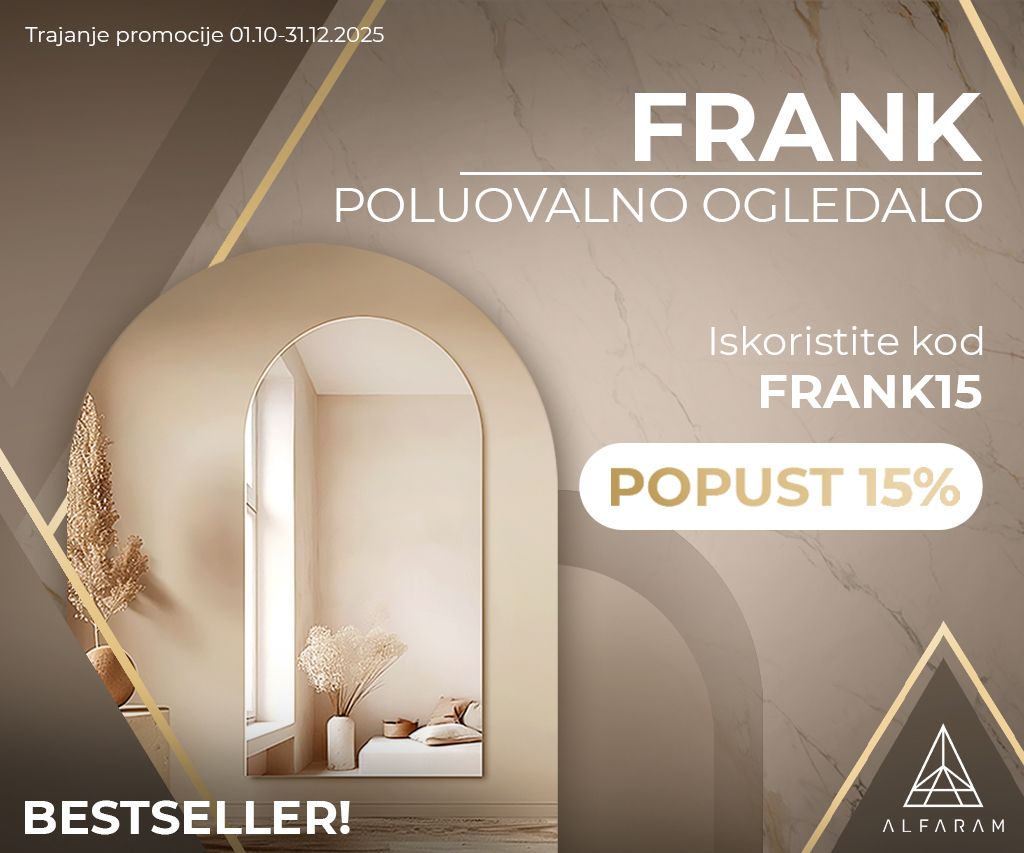 Bestseller akcija -15% na ogledalo FRANK